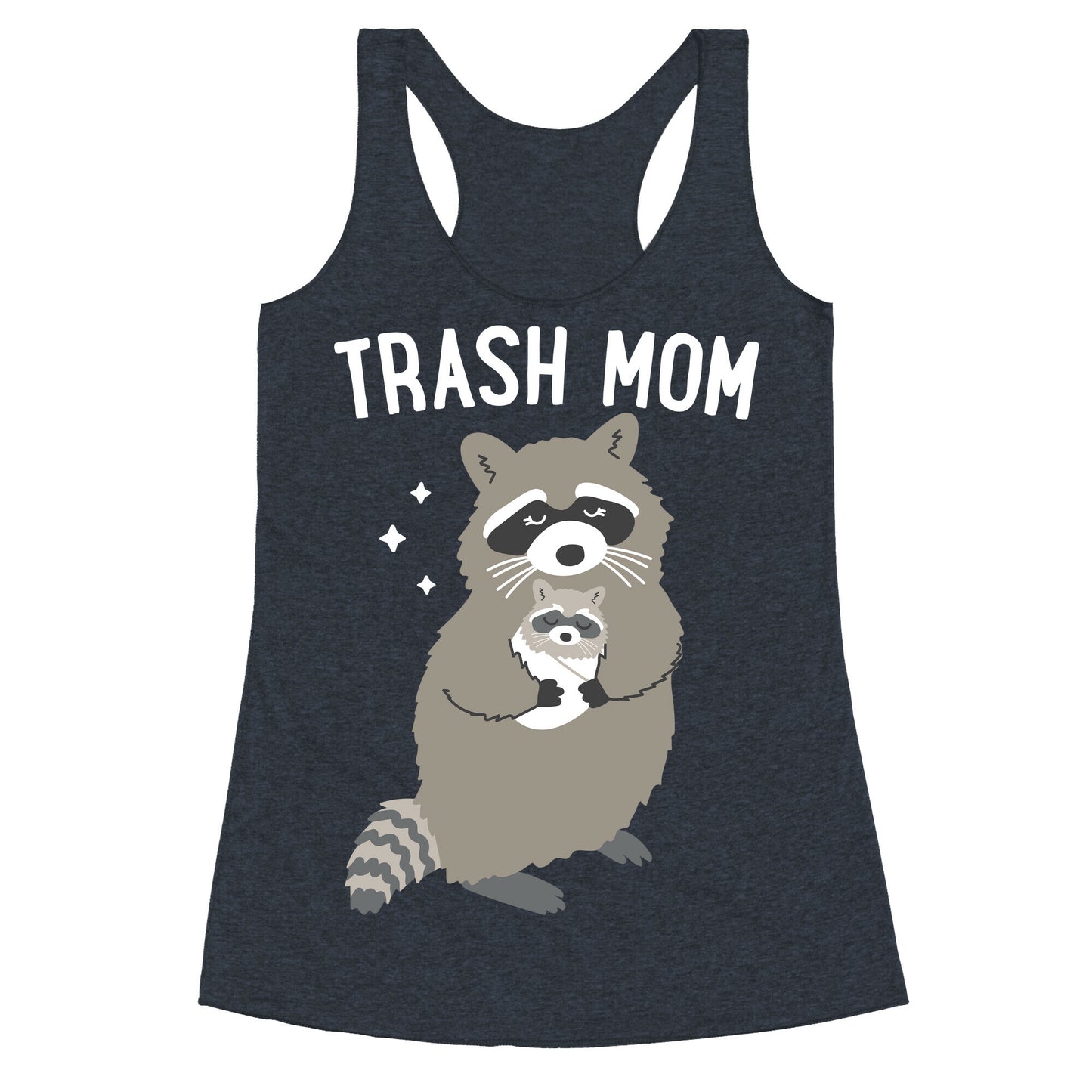 Trash Mom Raccoon Racerback Tank