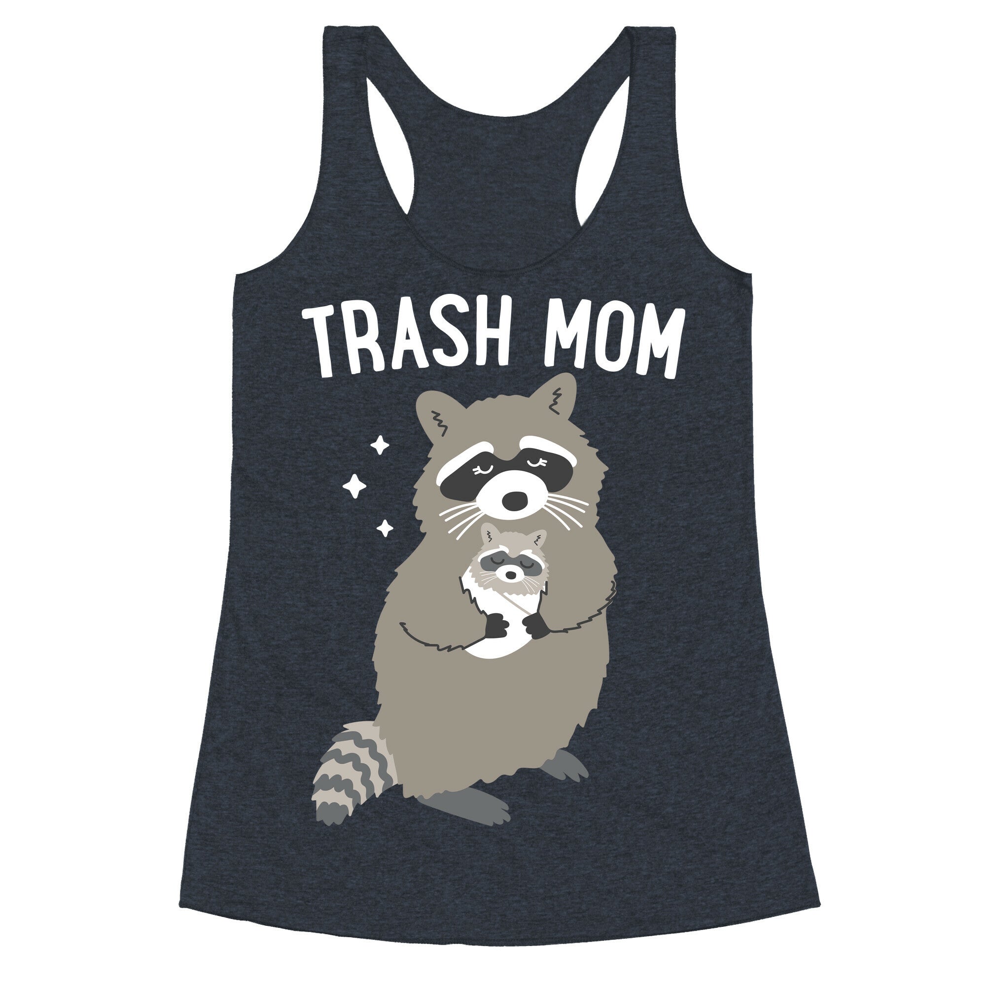 Trash Mom Raccoon Racerback Tank