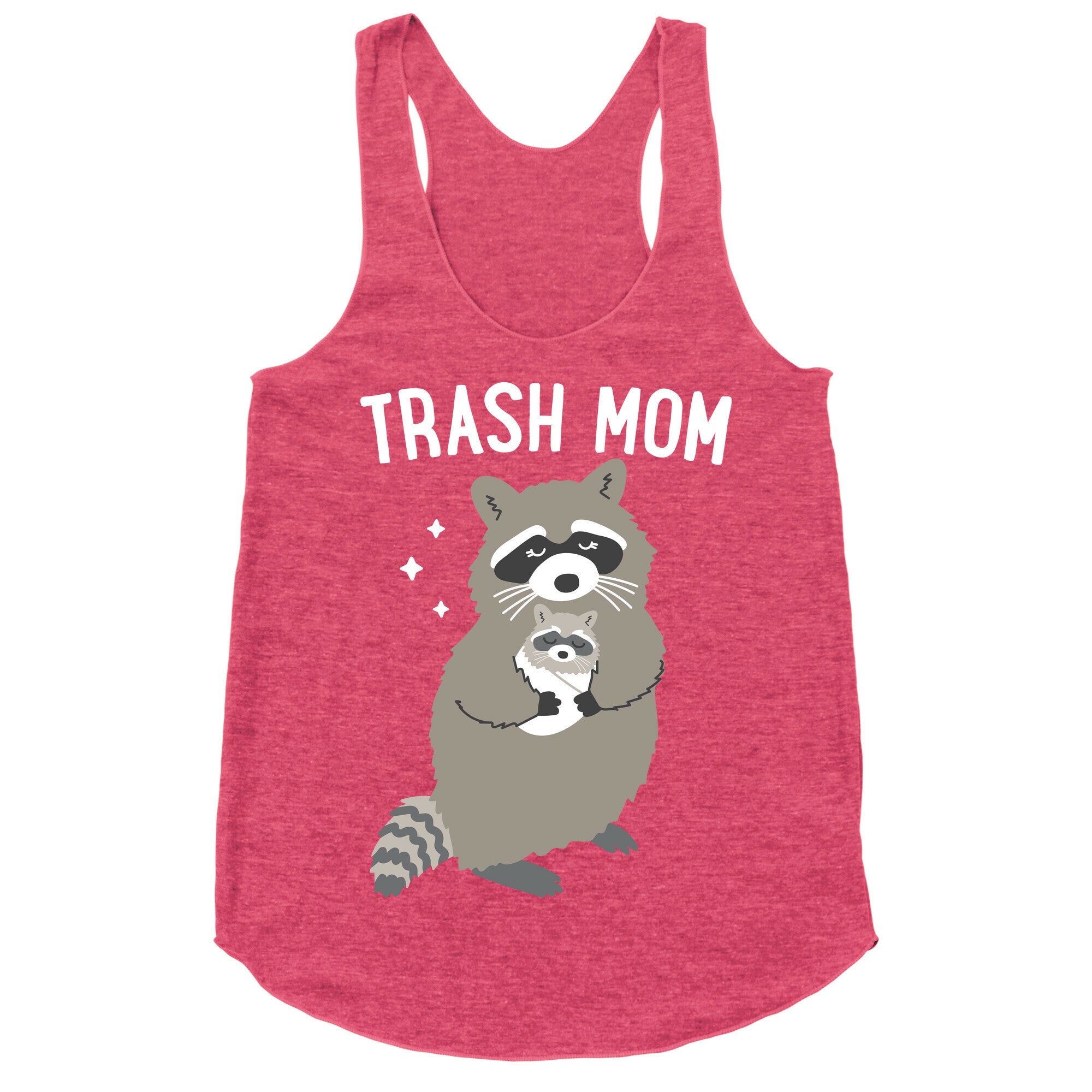 Trash Mom Raccoon Racerback Tank