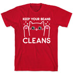 Keep Your Beans Cleans Cat  T-Shirt
