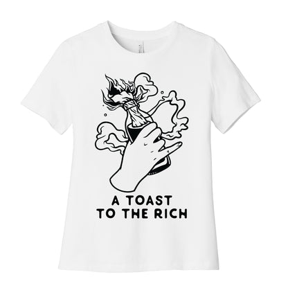 A Toast To The Rich Women's Cotton Tee