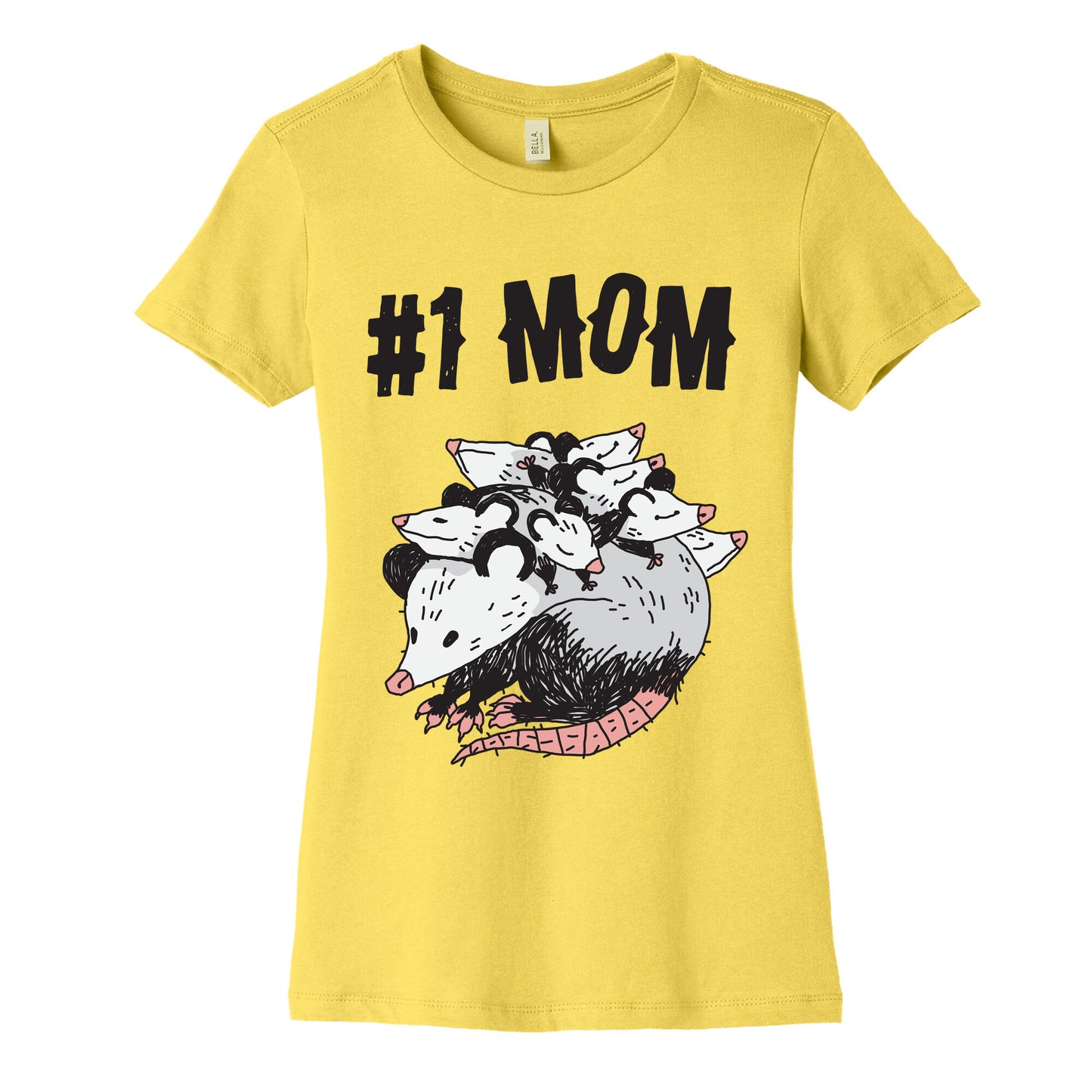 #1 Mom Opossum  Women's Cotton Tee