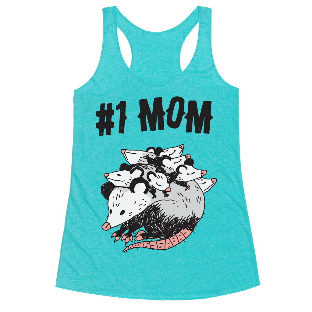 #1 Mom Opossum  Racerback Tank