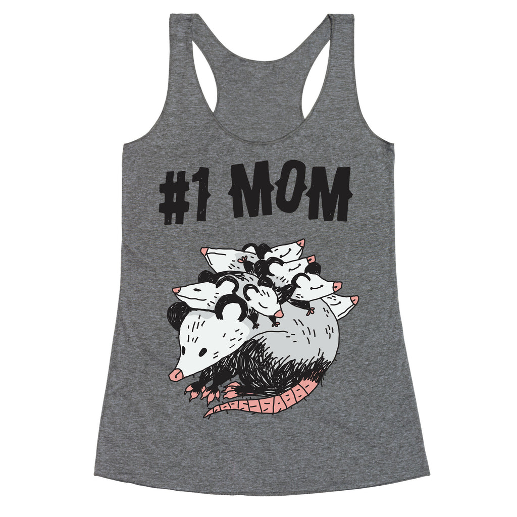 #1 Mom Opossum  Racerback Tank