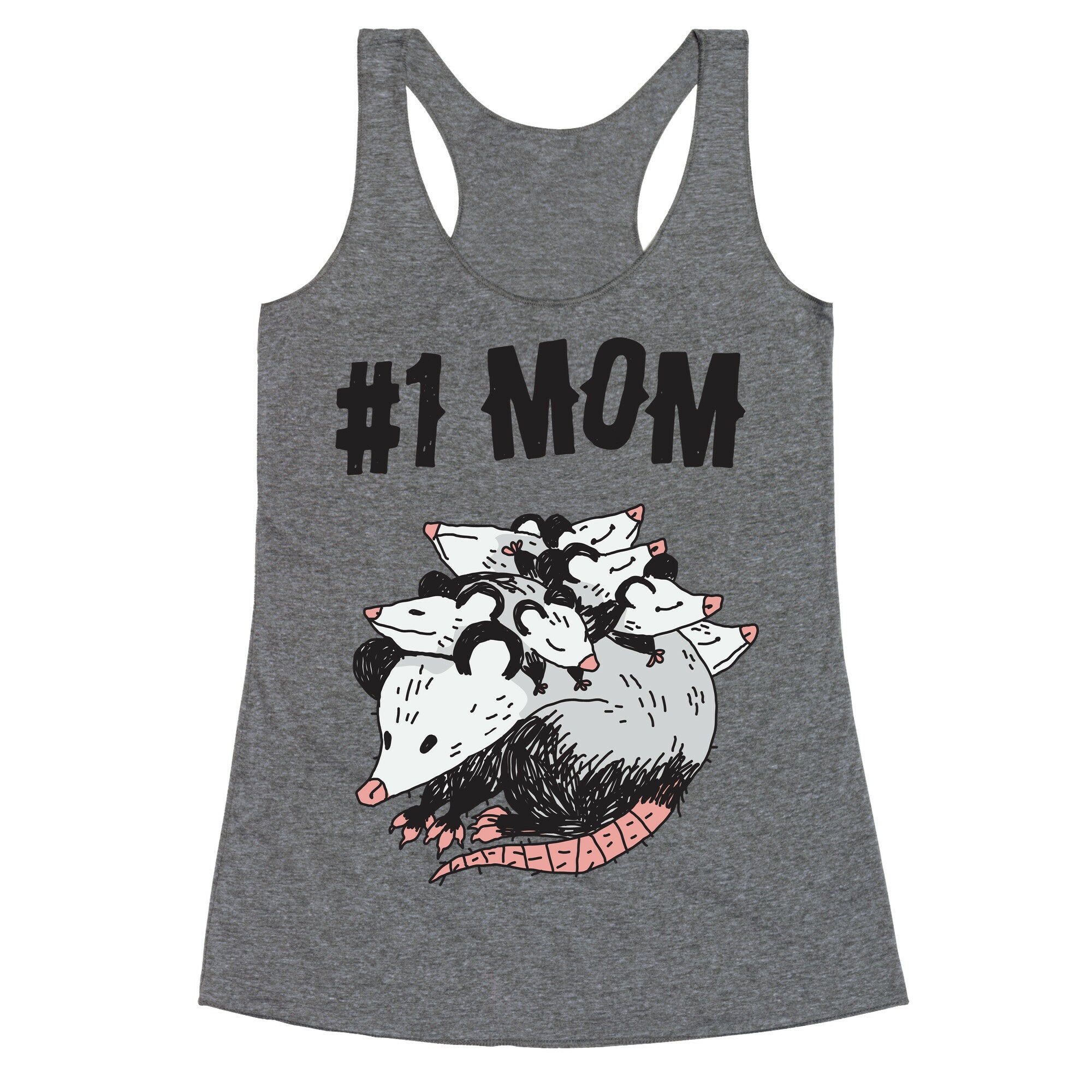 #1 Mom Opossum  Racerback Tank