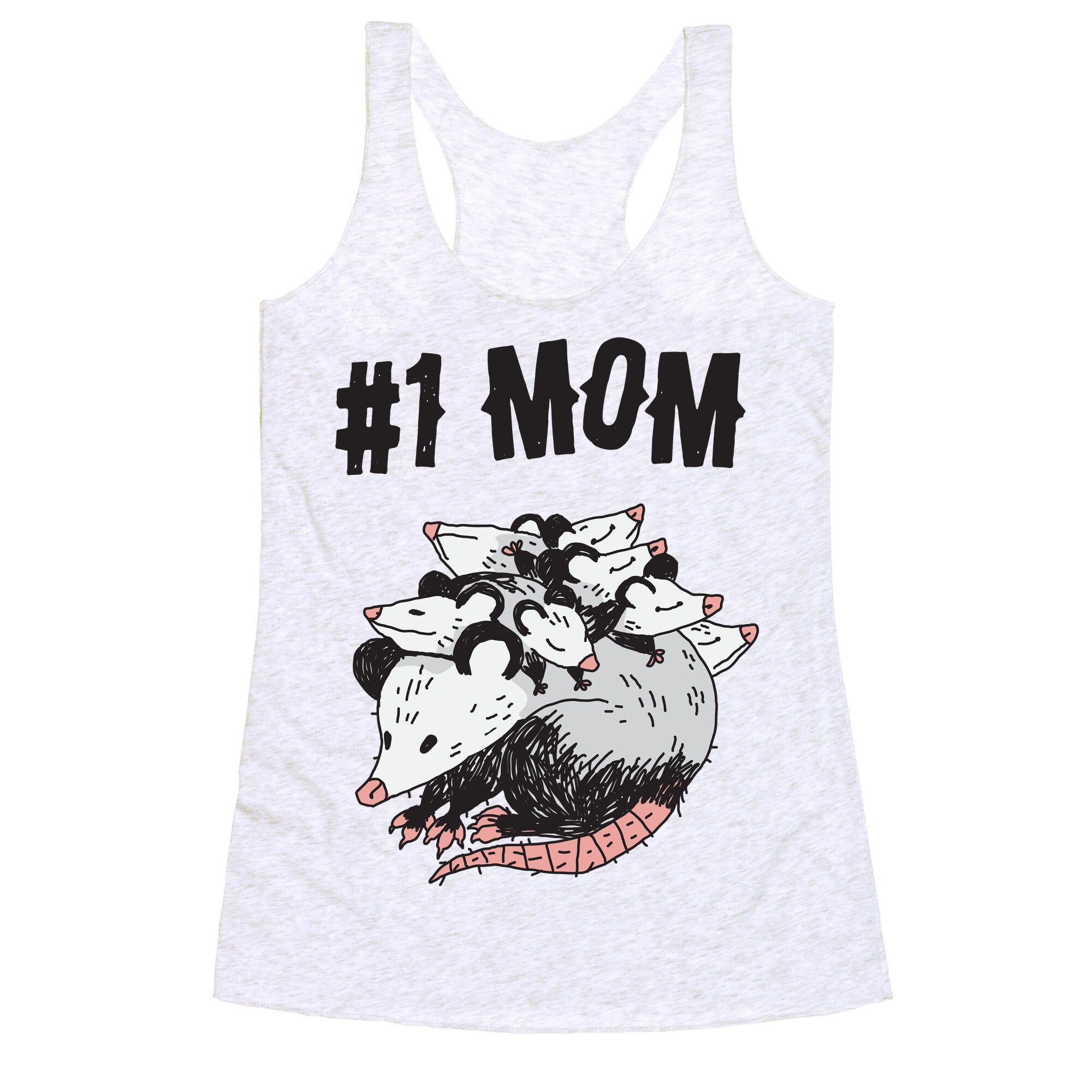 #1 Mom Opossum  Racerback Tank