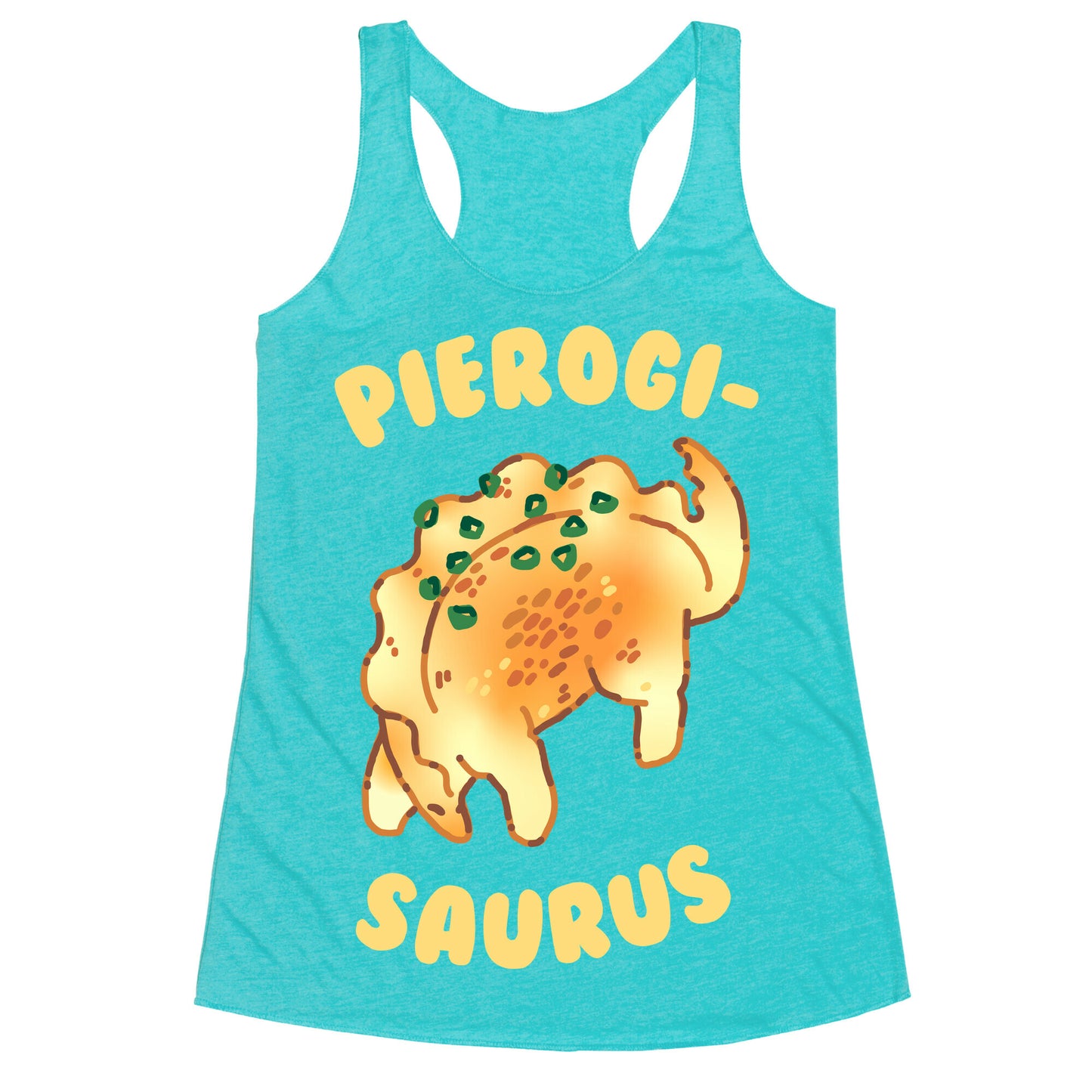 Pierogisaurus Racerback Tank