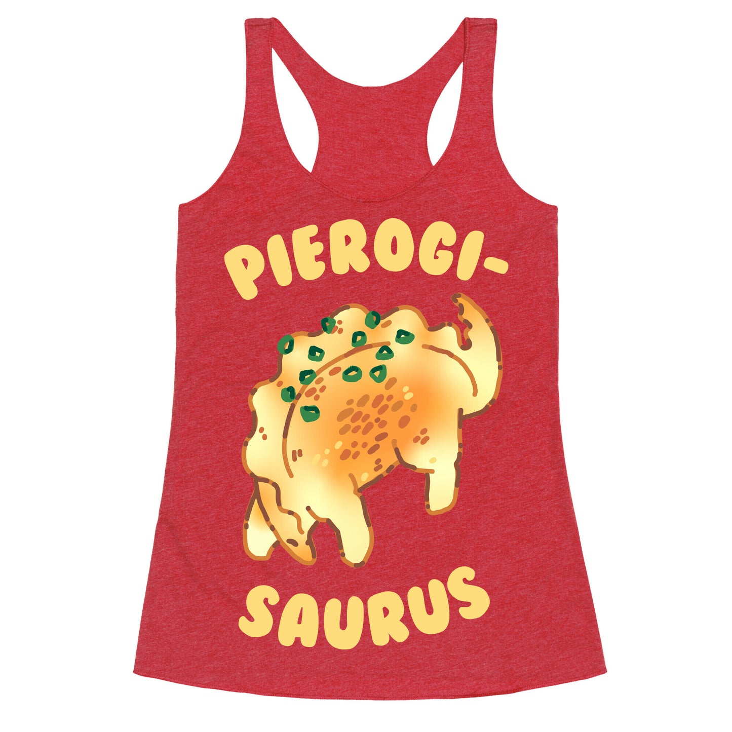 Pierogisaurus Racerback Tank