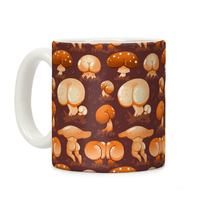 Butt Mushroom Pattern orange Coffee Mug