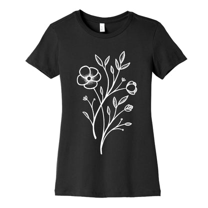 Wildflower Stippled Tattoo Women's Cotton Tee