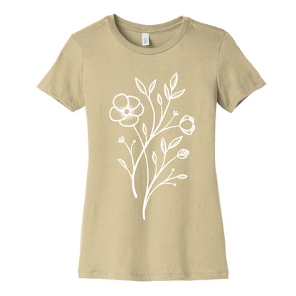 Wildflower Stippled Tattoo Women's Cotton Tee