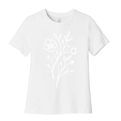 Wildflower Stippled Tattoo Women's Cotton Tee