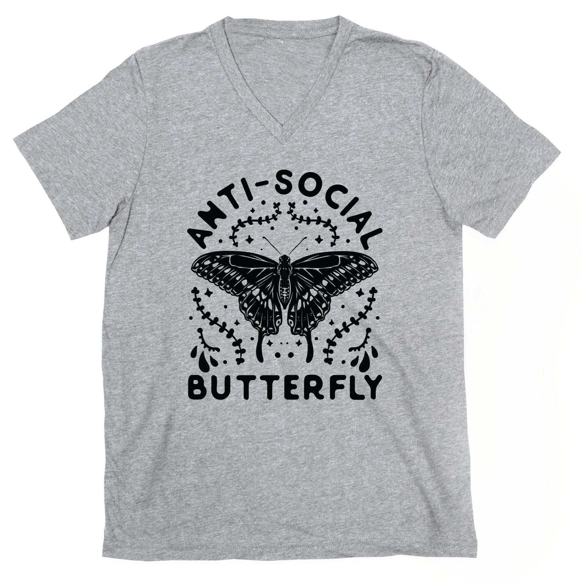Anti-Social Butterfly V-Neck