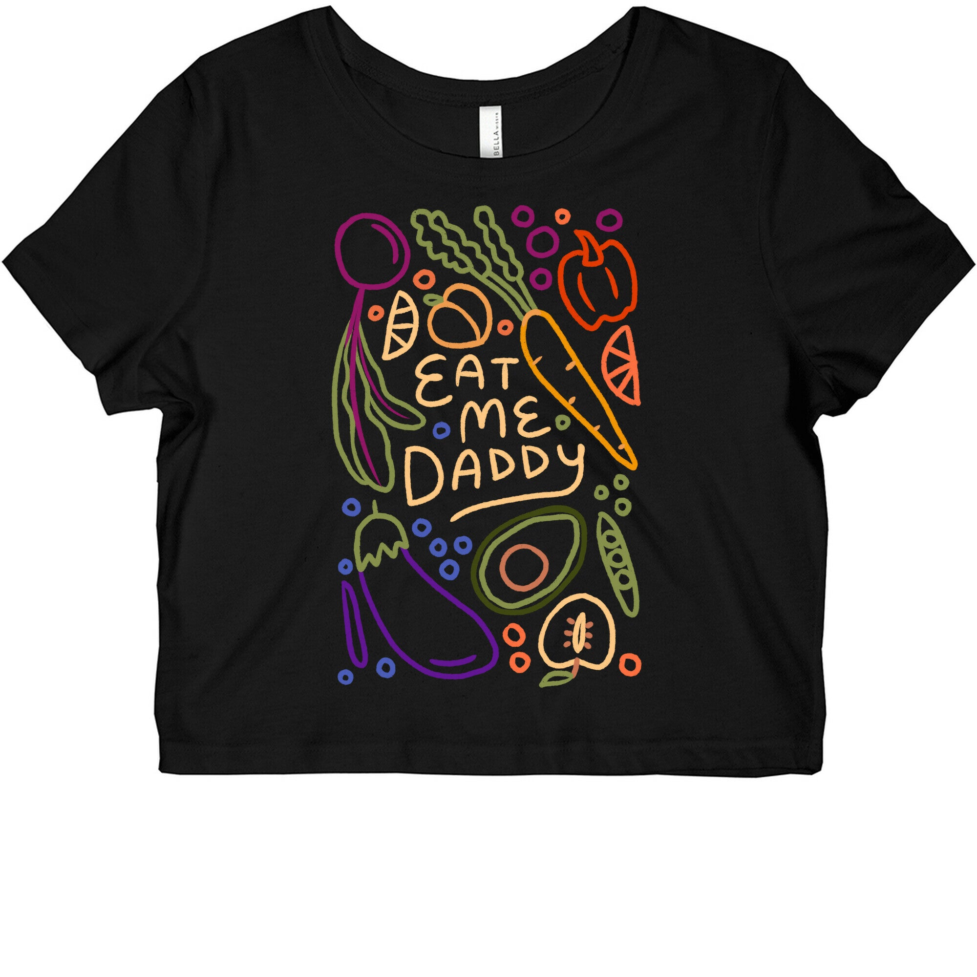 Eat Me Daddy Garden Pattern Graphic Baby Tee