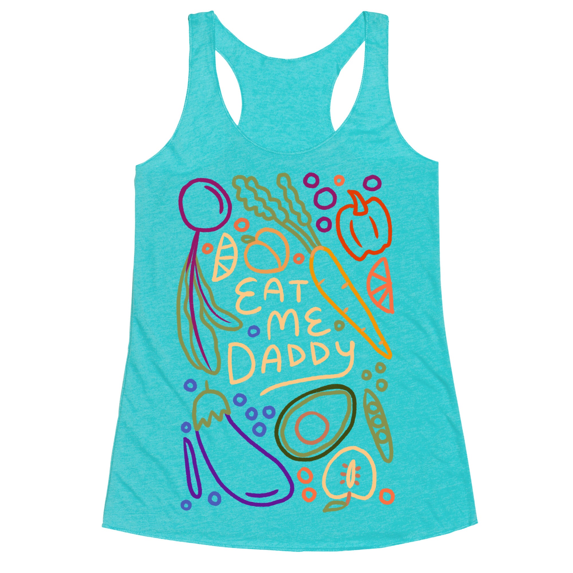 Eat Me Daddy Garden Pattern Racerback Tank