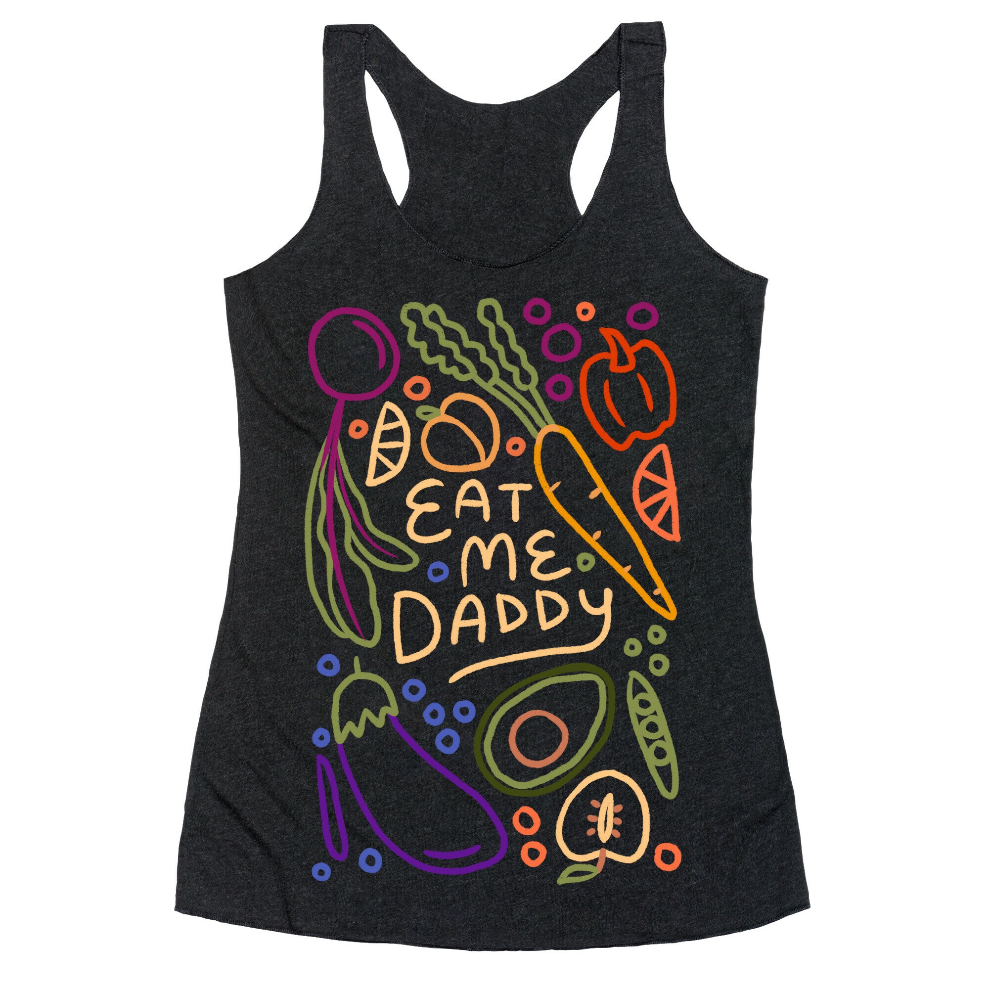 Eat Me Daddy Garden Pattern Racerback Tank