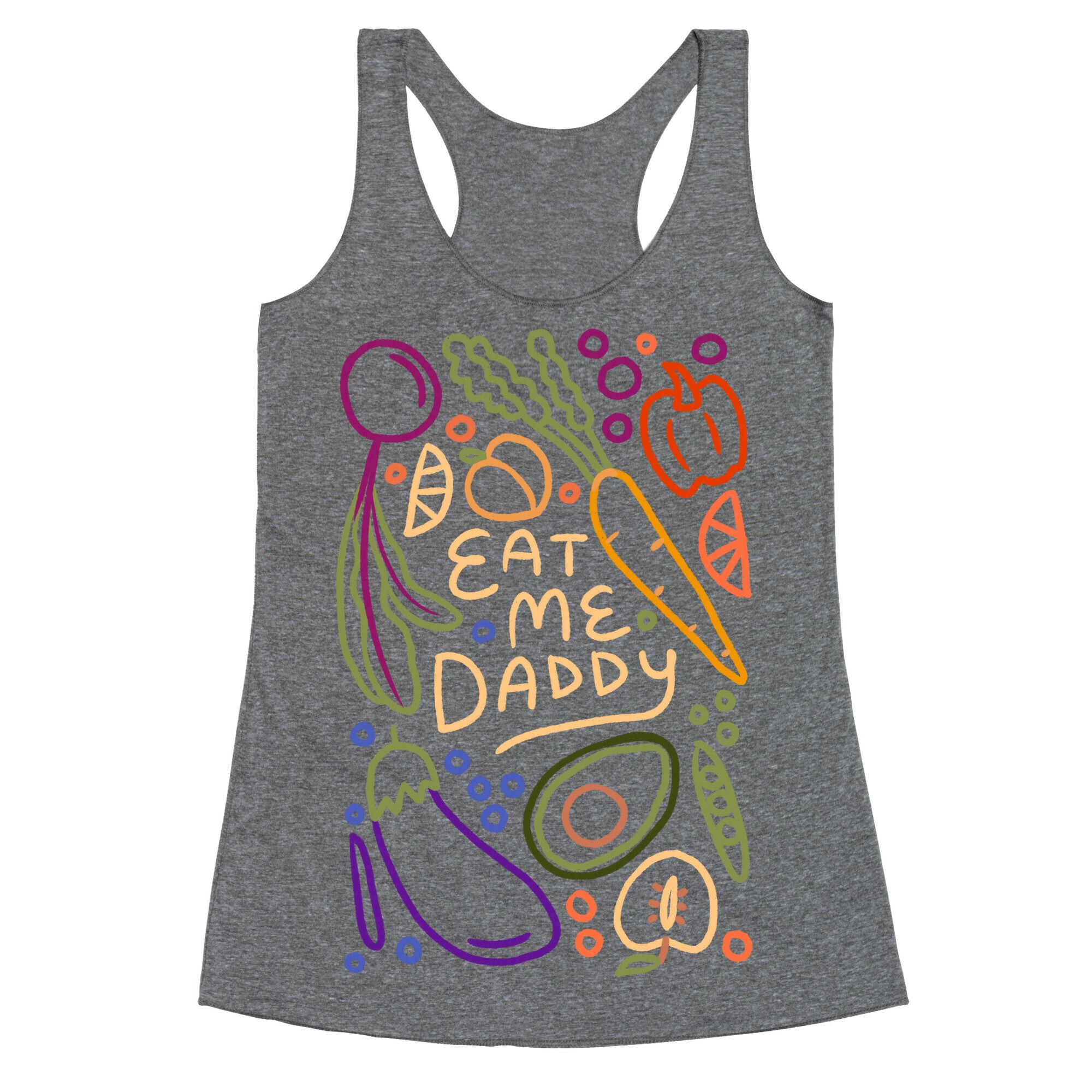 Eat Me Daddy Garden Pattern Racerback Tank