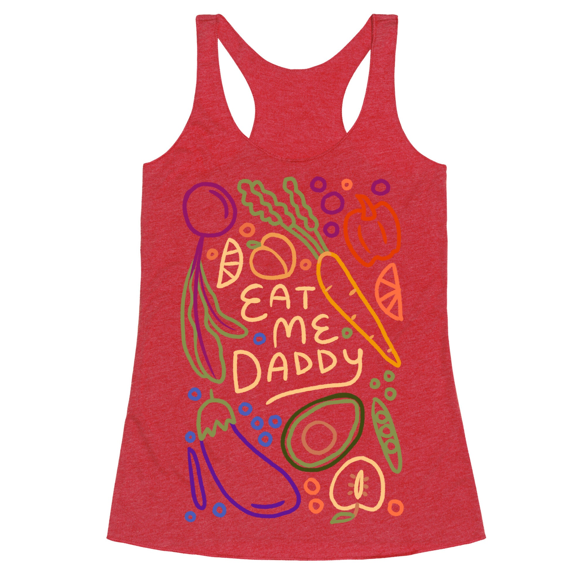 Eat Me Daddy Garden Pattern Racerback Tank