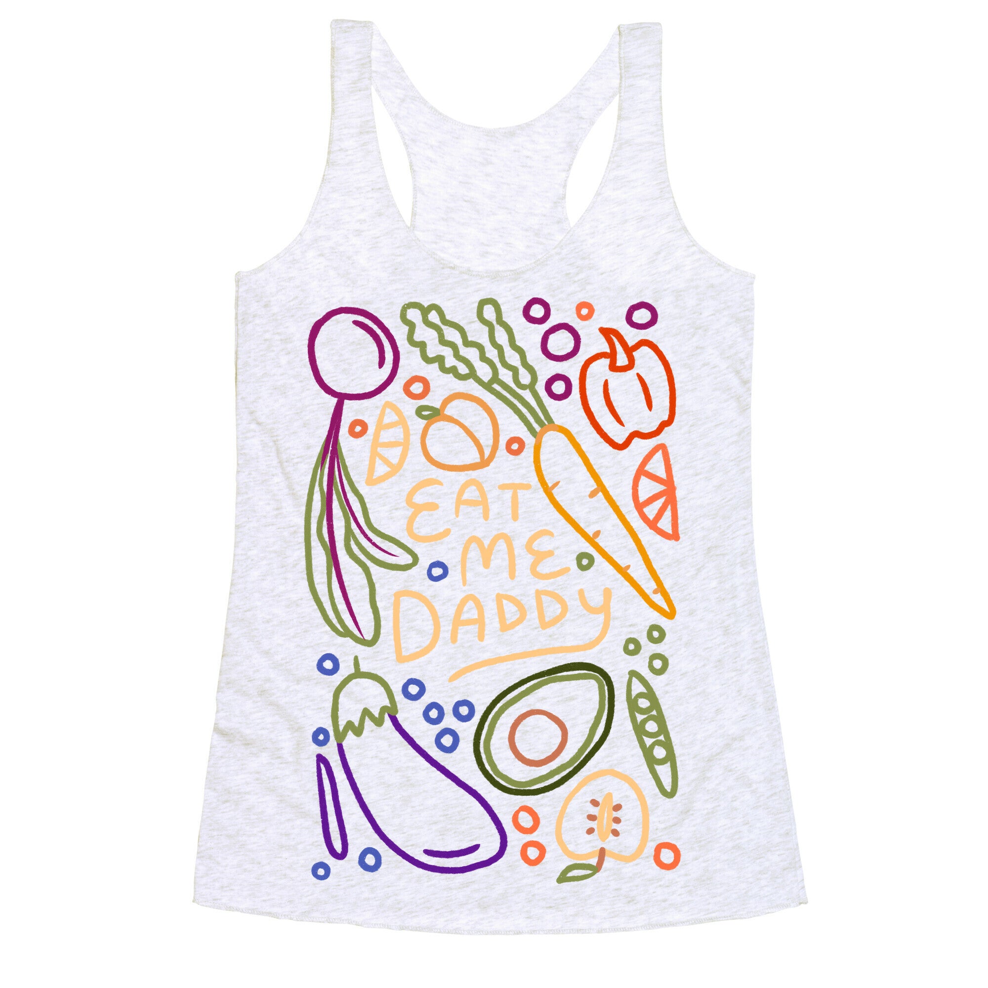 Eat Me Daddy Garden Pattern Racerback Tank