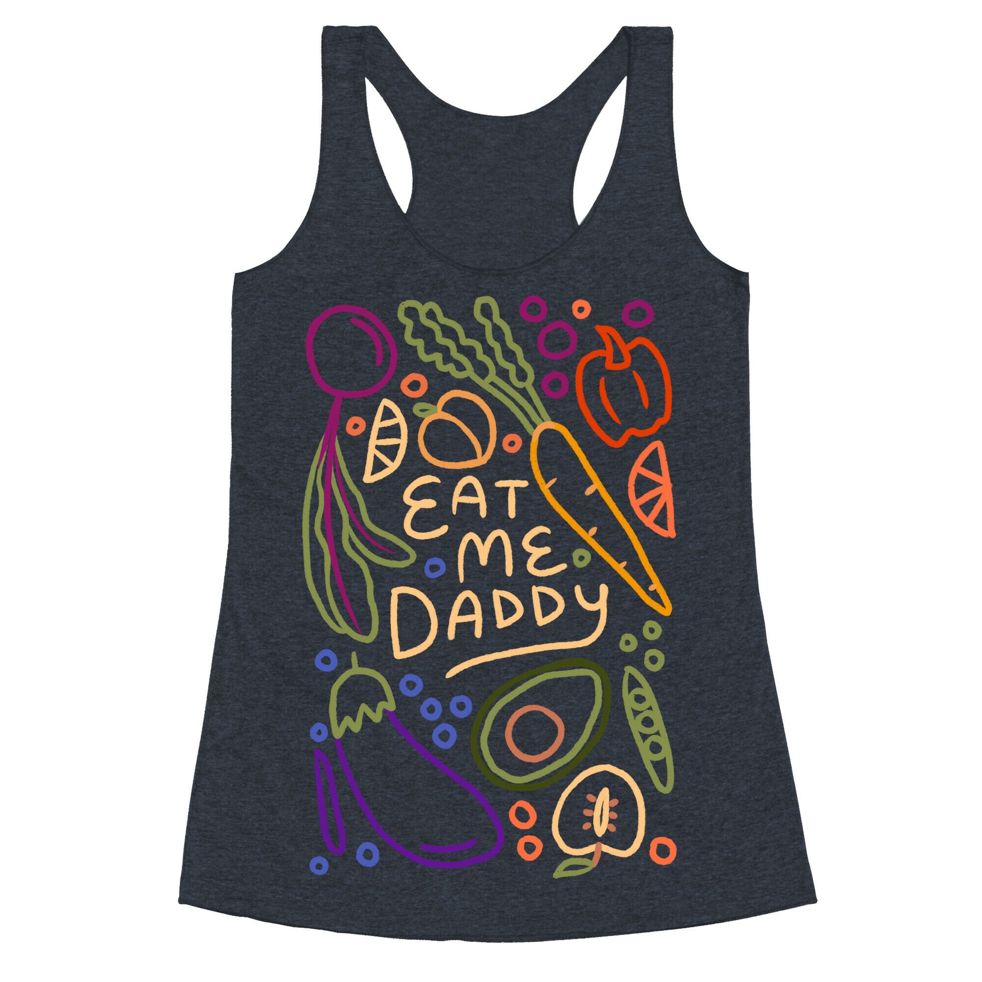 Eat Me Daddy Garden Pattern Racerback Tank