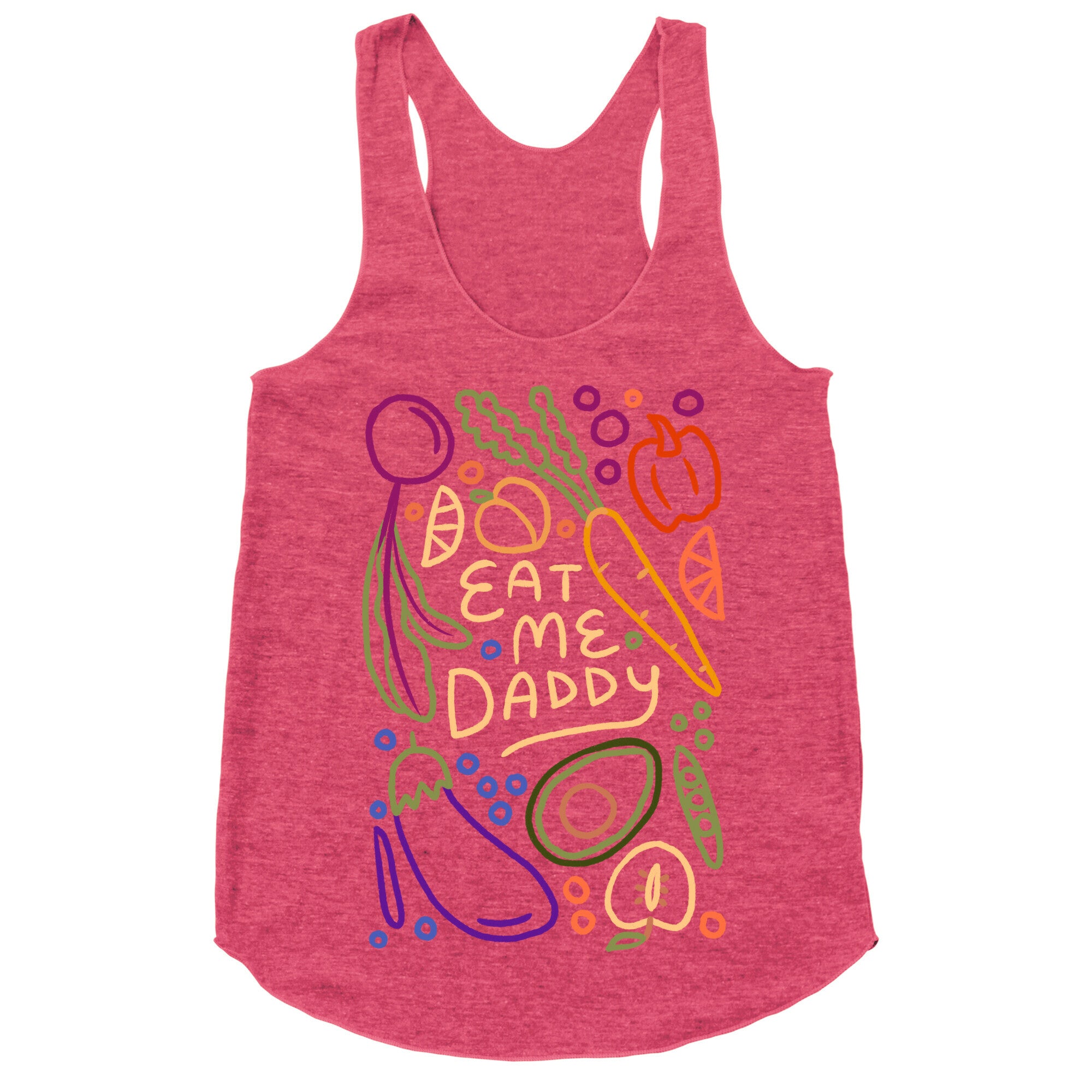 Eat Me Daddy Garden Pattern Racerback Tank