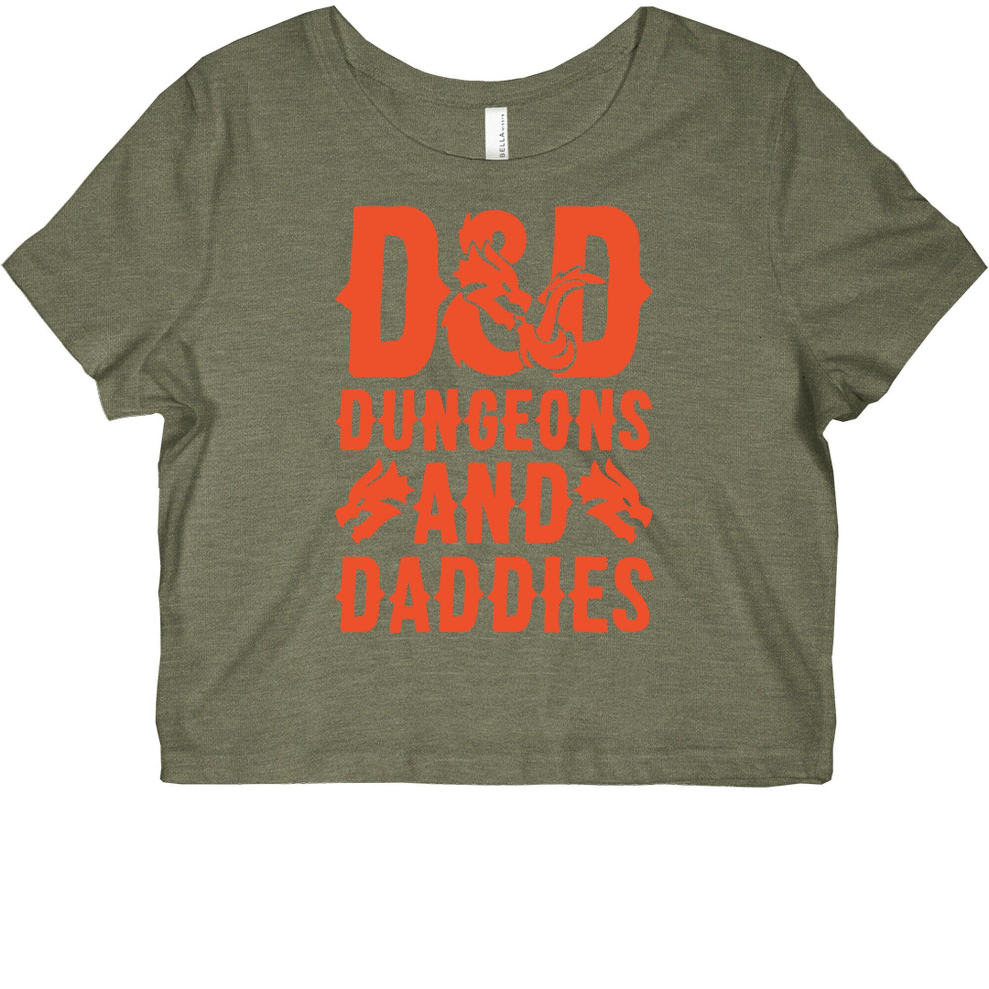 Dungeons and Daddies Parody White Print Graphic Baby Tee