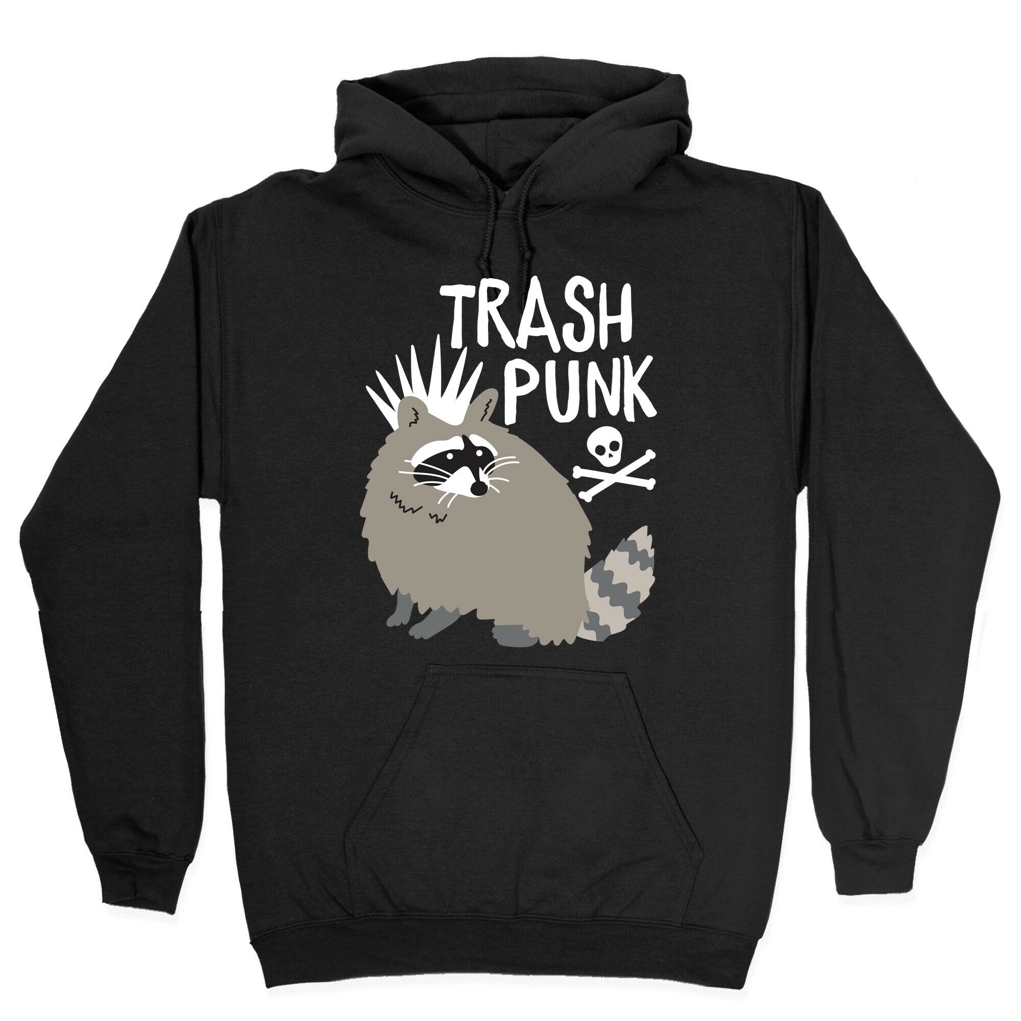 Trash Punk Raccoon Hoodie