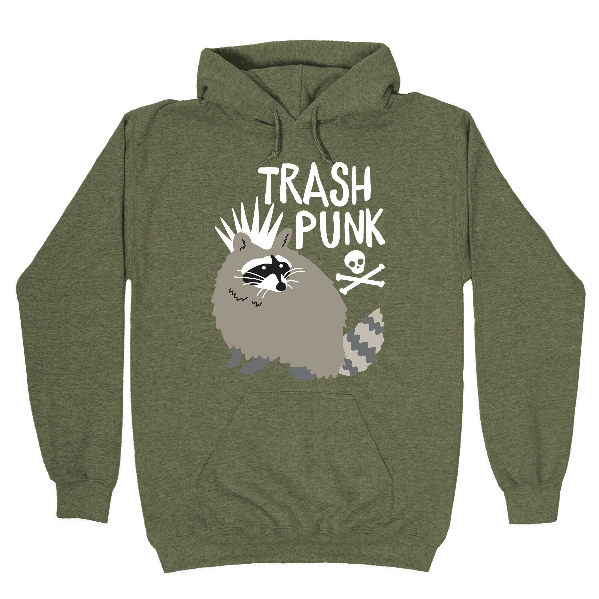 Trash Punk Raccoon Hoodie