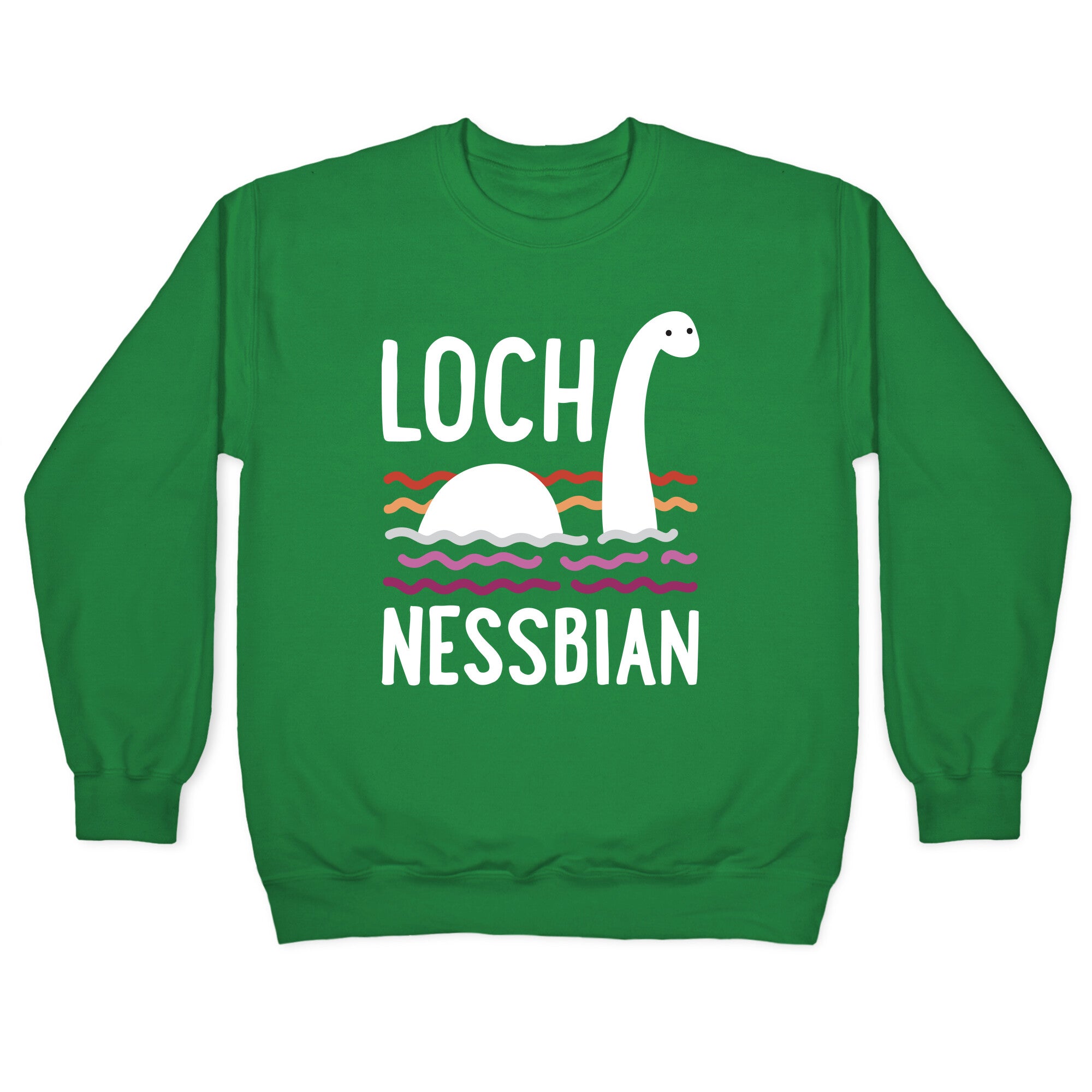 Loch Nessbian Lesbian Crewneck Sweatshirt