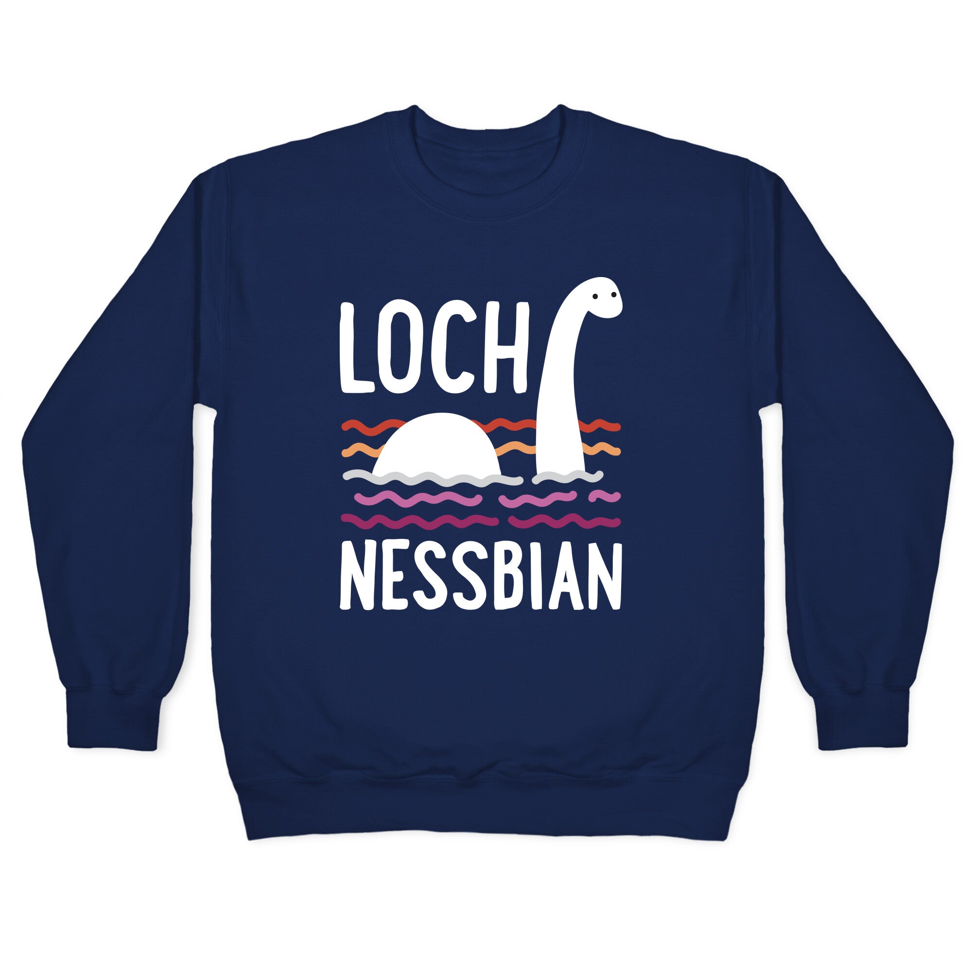 Loch Nessbian Lesbian Crewneck Sweatshirt