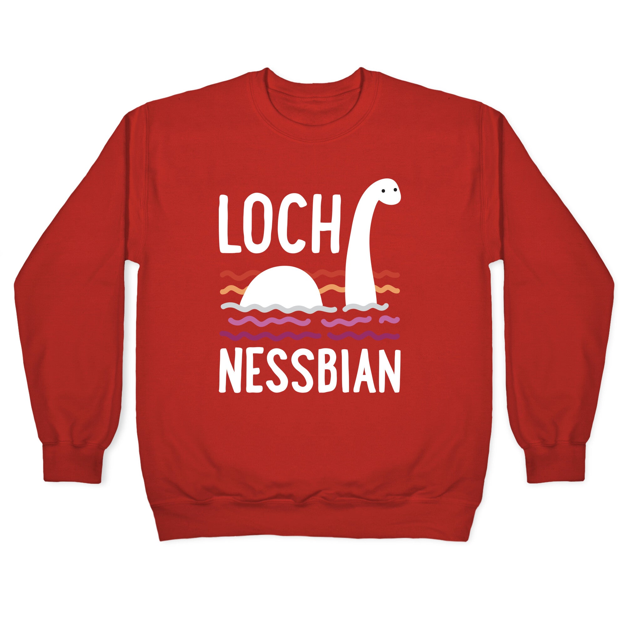 Loch Nessbian Lesbian Crewneck Sweatshirt