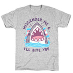 Misgender Me & I'll Bite You (Trans Flag) T-Shirt
