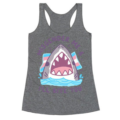 Misgender Me & I'll Bite You (Trans Flag) Racerback Tank