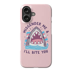 Misgender Me & I'll Bite You (Trans Flag) Phone Case