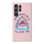 Misgender Me & I'll Bite You (Trans Flag) Phone Case