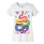 Pride Snakes: Gay Women's Cotton Tee