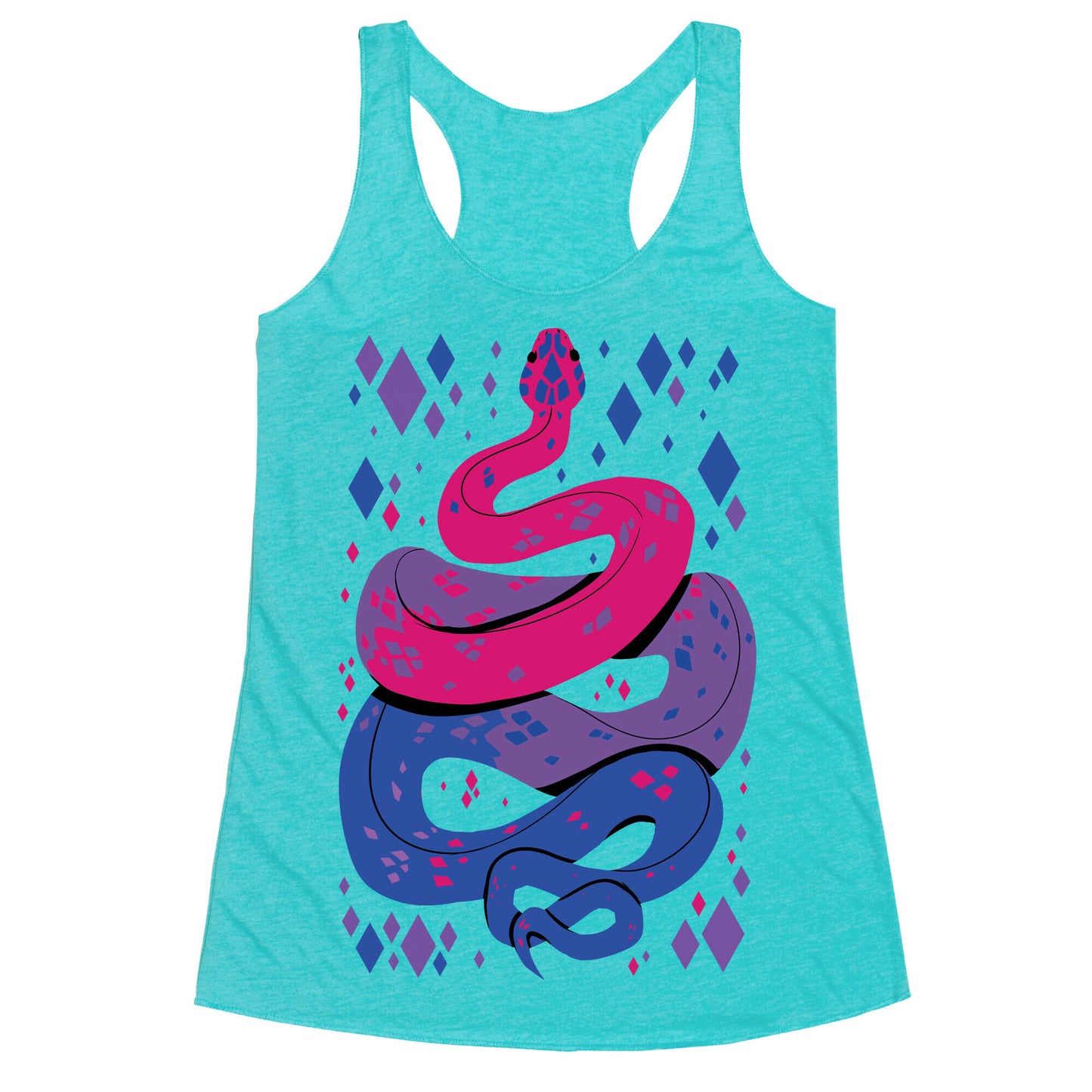 Pride Snakes: bi Racerback Tank