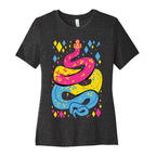 Pride Snakes: Pansexual Women's Cotton Tee