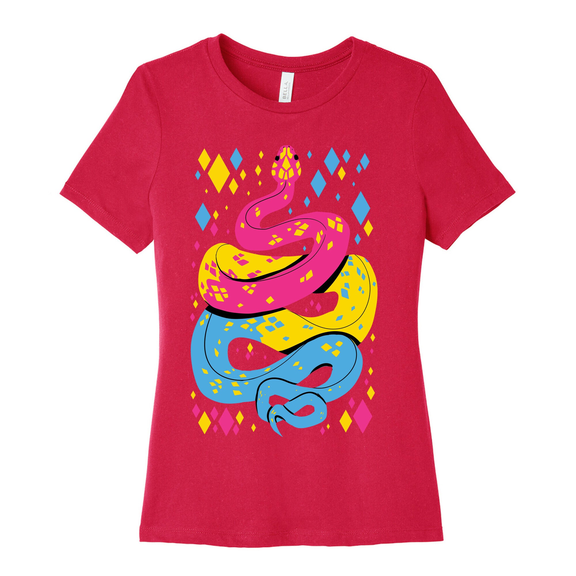 Pride Snakes: Pansexual Women's Cotton Tee