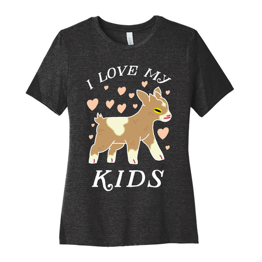 I Love My Kids (Goat)  Women's Cotton Tee