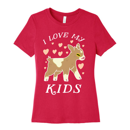 I Love My Kids (Goat)  Women's Cotton Tee