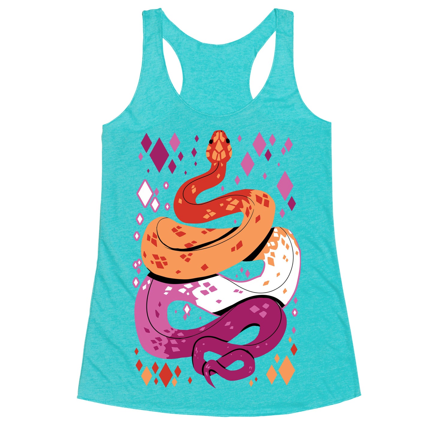 Pride Snakes: Lesbian Racerback Tank