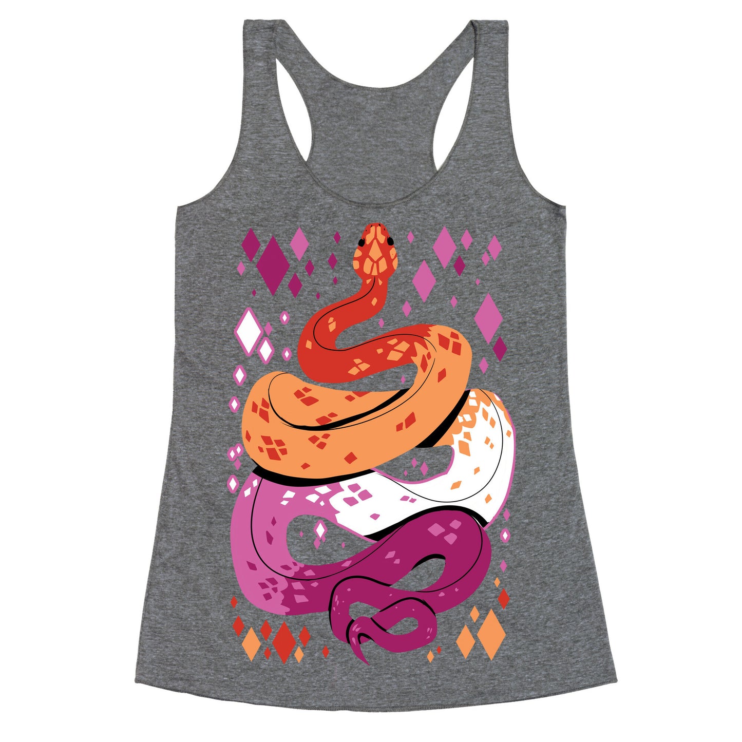 Pride Snakes: Lesbian Racerback Tank
