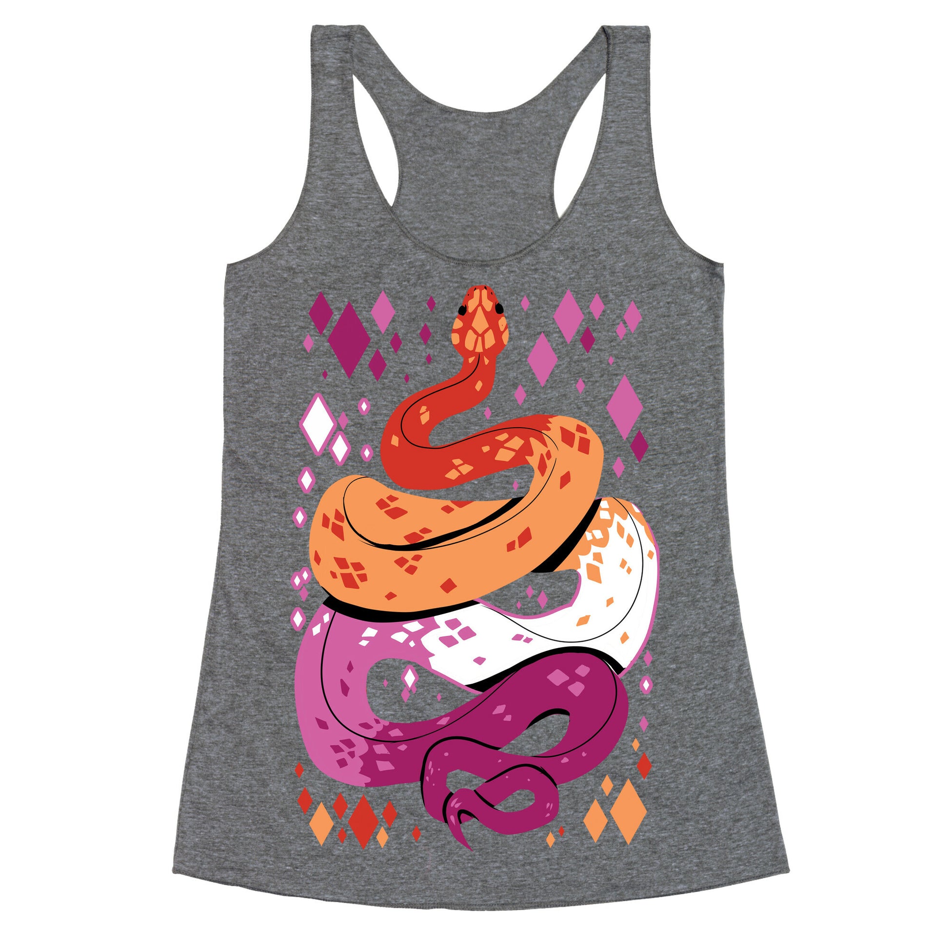 Pride Snakes: Lesbian Racerback Tank