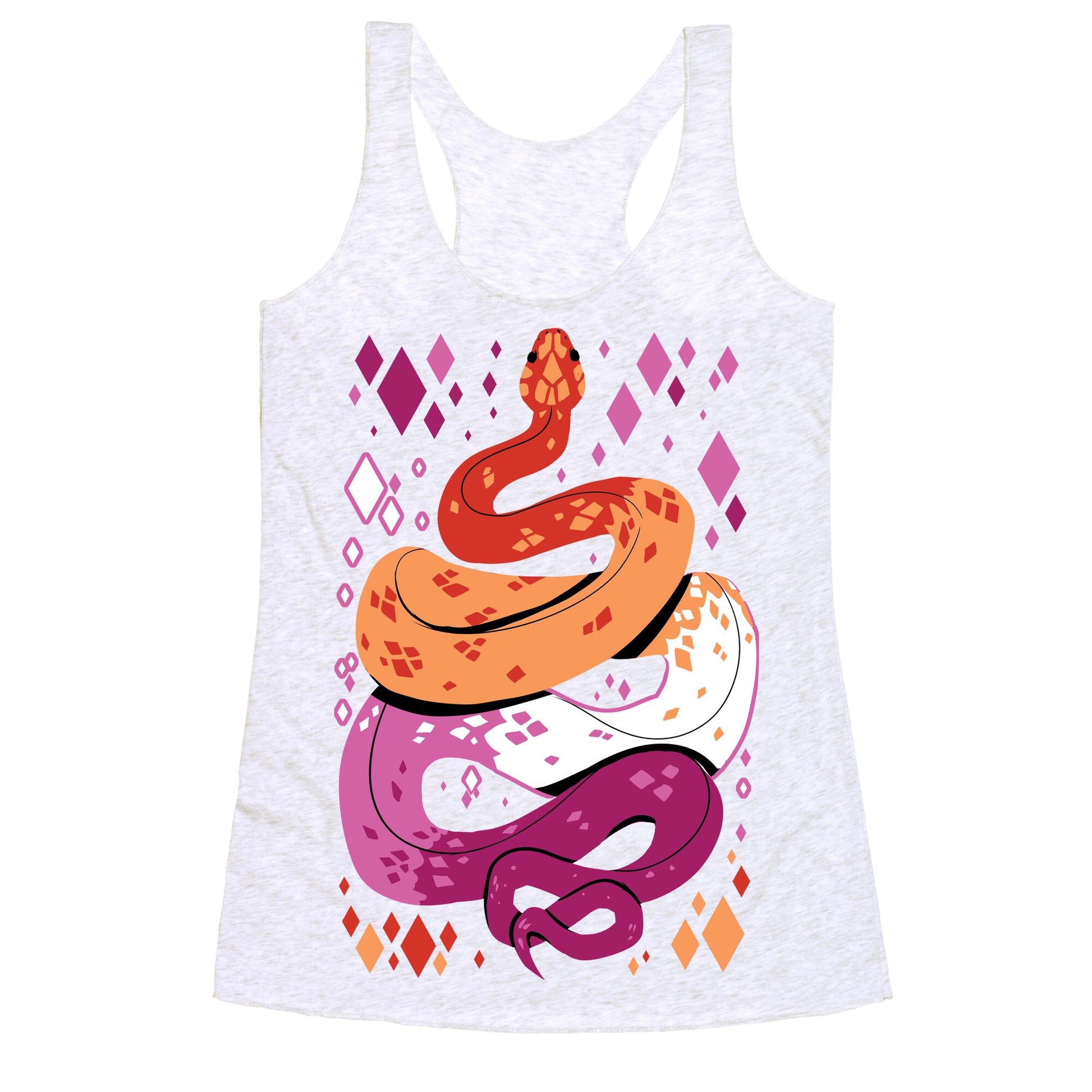 Pride Snakes: Lesbian Racerback Tank