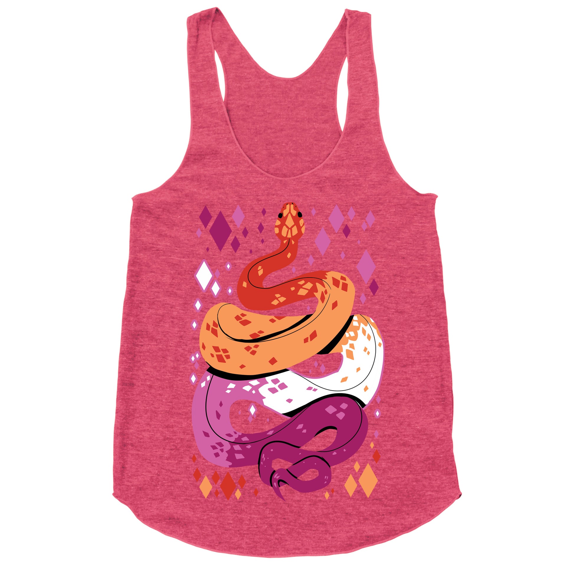 Pride Snakes: Lesbian Racerback Tank