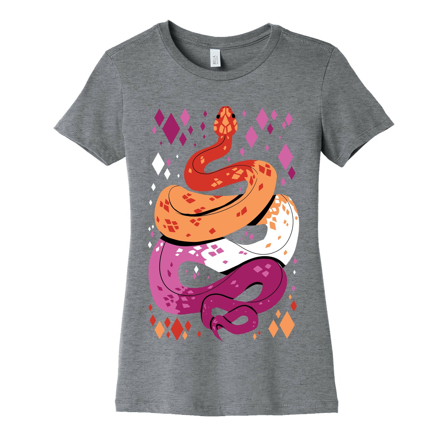 Pride Snakes: Lesbian Women's Cotton Tee