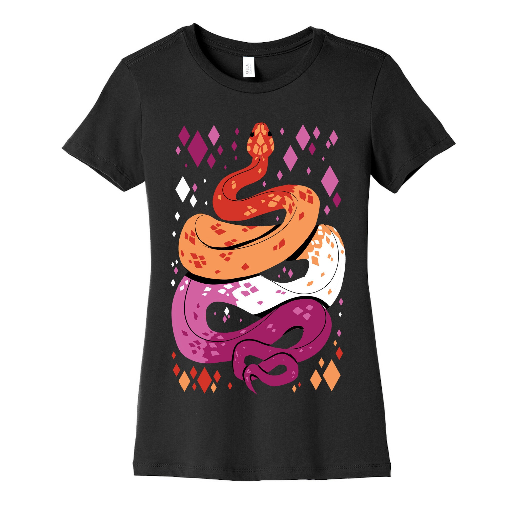 Pride Snakes: Lesbian Women's Cotton Tee