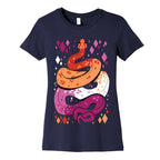 Pride Snakes: Lesbian Women's Cotton Tee