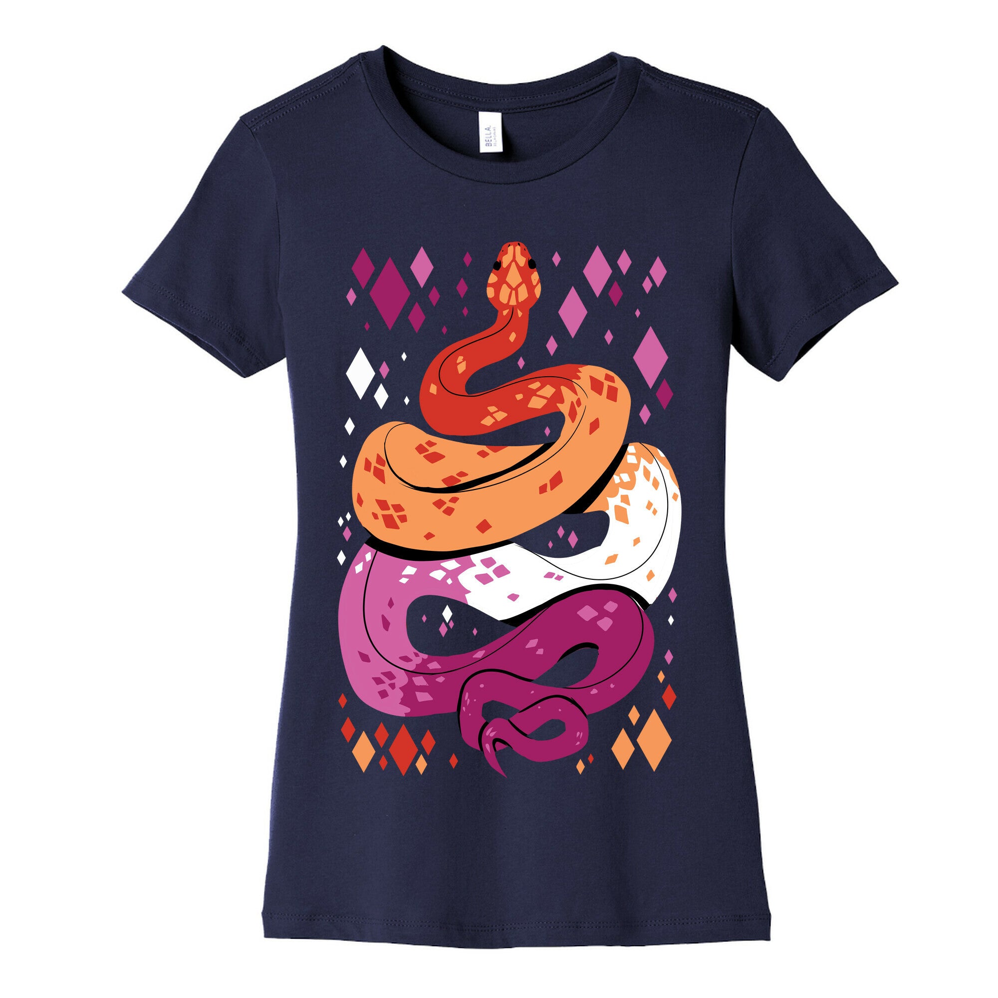 Pride Snakes: Lesbian Women's Cotton Tee